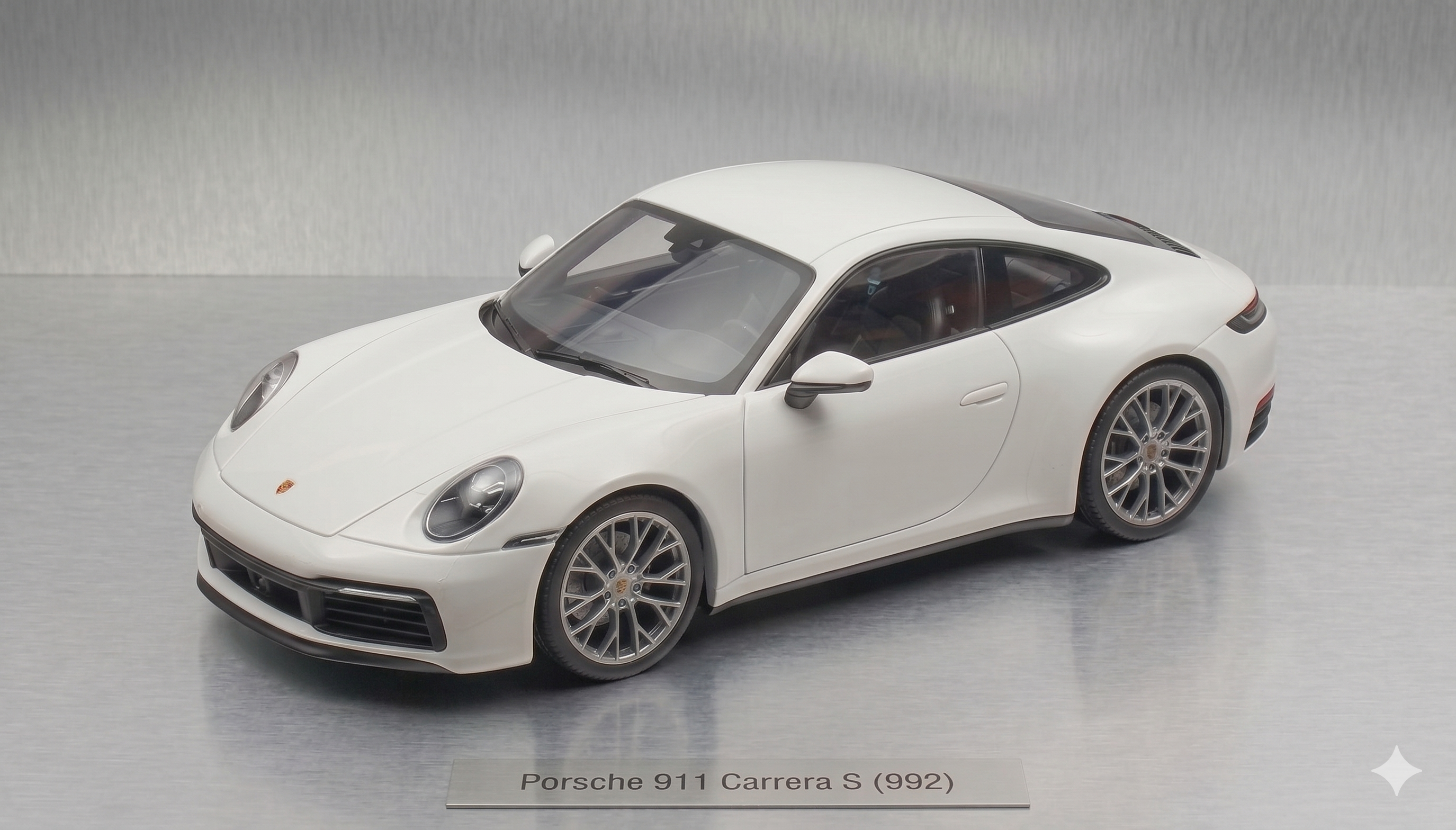 Porsche 911 Carrera S Diecast Model — White Lightning