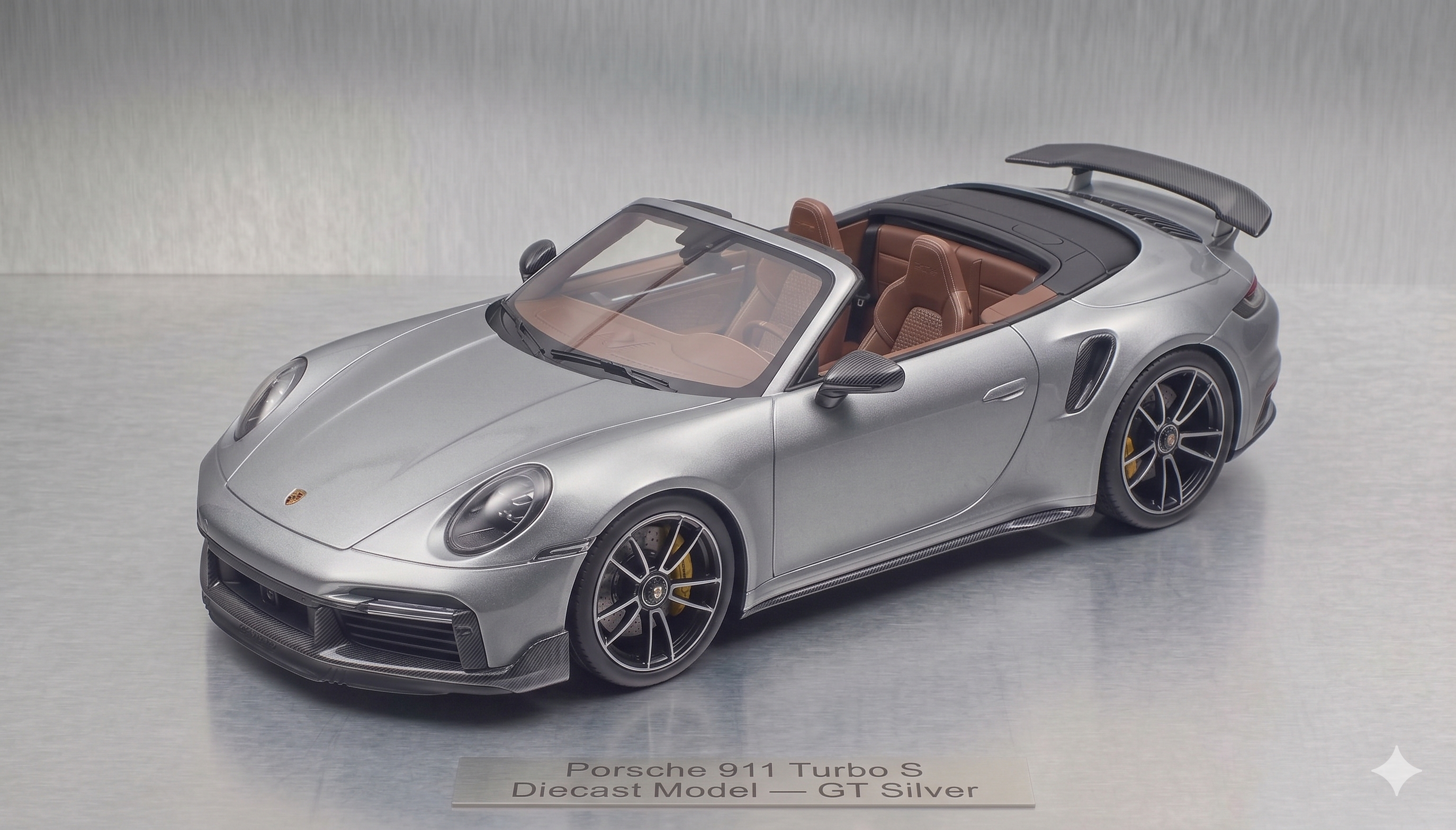 Porsche 911 Turbo S Diecast Model — GT Silver